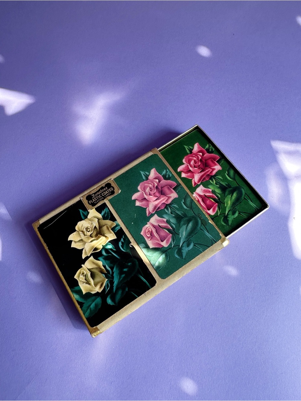 Vintage Double Set of Durabrand Floral Playing Cards Complete